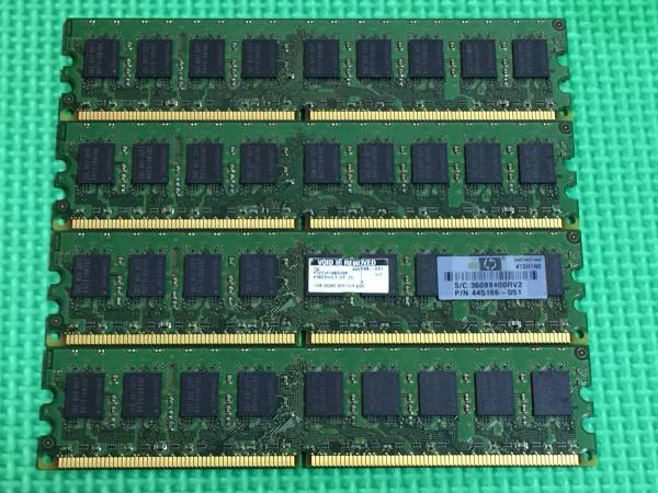 送料無料 SAMSUNG 1GB 2Rx8 PC2-6400E 4枚_2