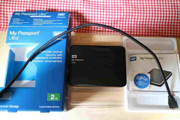 WD HDD ポータブル ハードディスク 2TB USB3.0！！