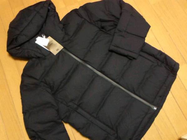 新品 ユニクロ シームレス ダウン パーカ 3XL メンズ ブラック