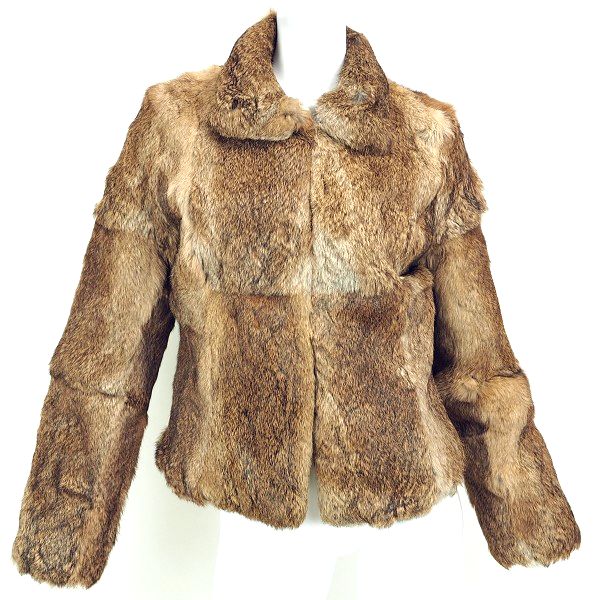 新品 INDIVI ラビットファージャケット 36 定価42120円 L601172 MAYSON 