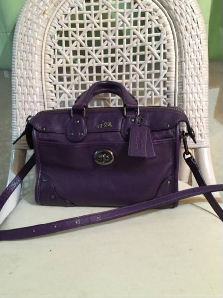 【美品】COACH コーチ ライダー24 2WAY ショルダー ハンドバッグ ☆美品☆コーチライダー24サッチェルレザー2wayショルダーバッグ