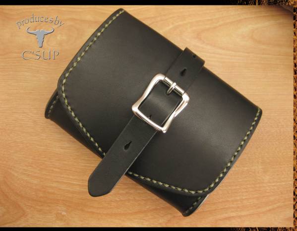 EC-3■ブラック■ サドルレザー 二輪車用ETCケース