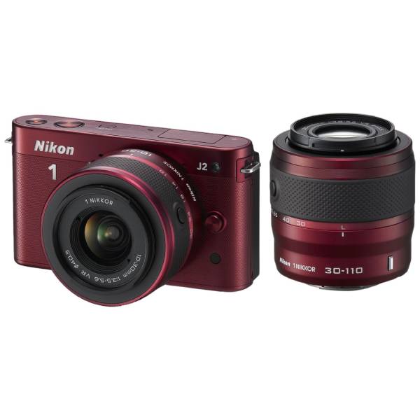 ■ケース内展示品■Nikon1 J2 ダブルズーム レッド 保付
