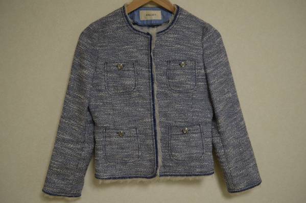 トゥモローランド　ボールジー　ツイード・ノーカラージャケット