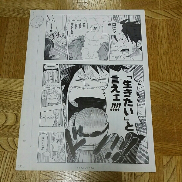 売切1円スタート ワンピース ビブルの秘宝 原画複製 美品 ONEPIECE