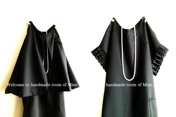 卒業入学式 handmadeU-6　薄手黒ウール混　JK&OPセット