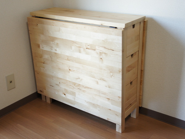 IKEA NORDEN ゲートレッグテーブル 北欧 バタフライバーチ無垢材