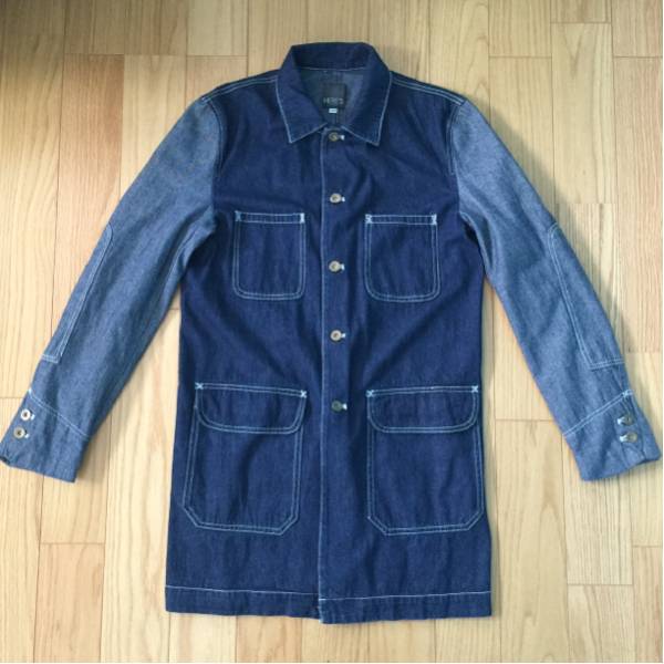 【超美品】HERE'S ヒアーズ ロング デニム ジャケット M 春物