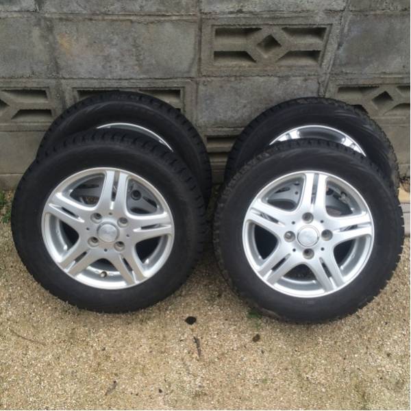 ブリジストンREVO GZ 175/65R14 スタッドレス+アルミ4本 送料無料 