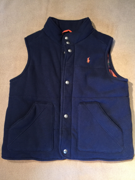 【美品】ラルフローレン ベスト 120cm 紺 3回着用