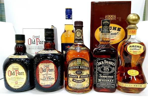 古酒☆Old Parr・CHIVAS REGAL[スコッチ]他☆ウイスキー6本 飲料・酒