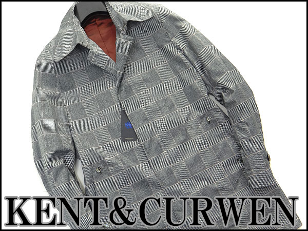 新品5.2万ケント＆カーウェン 転写ステンカラーコートLL★J24362