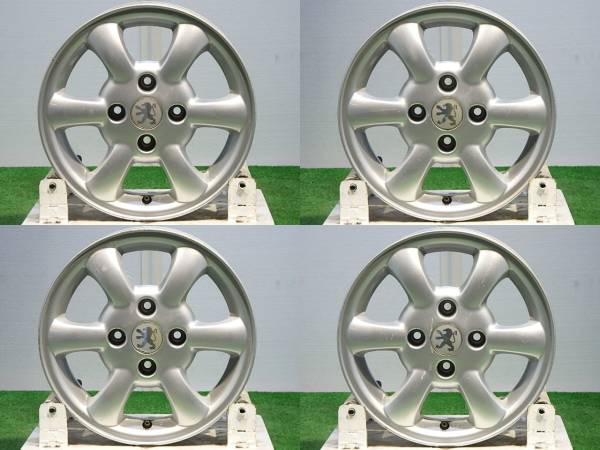 E81★プジョー純正★14×5.5J +34 4H PCD108★中古4本