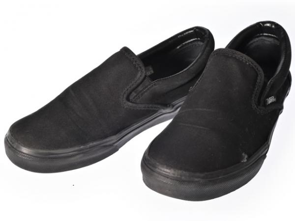 VANS スリッポン シューズ スニーカー ローカット 黒 25 春夏