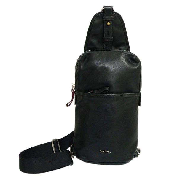 ポールスミス ボディバッグ ワンショルダー レザー ブラック