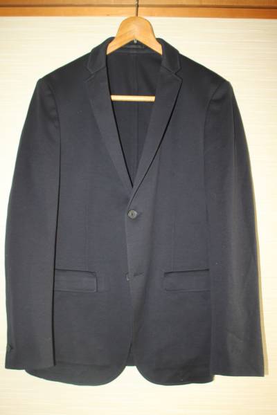 ★美品セオリー綿ジャケット36春夏物ネイビー伸縮性メンズ(B300)