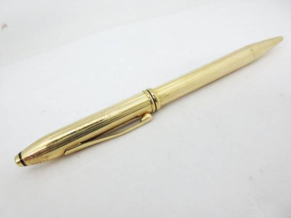 G11【ボールペン】クロス/CROSS USA★ゴールド★回転式★中古★