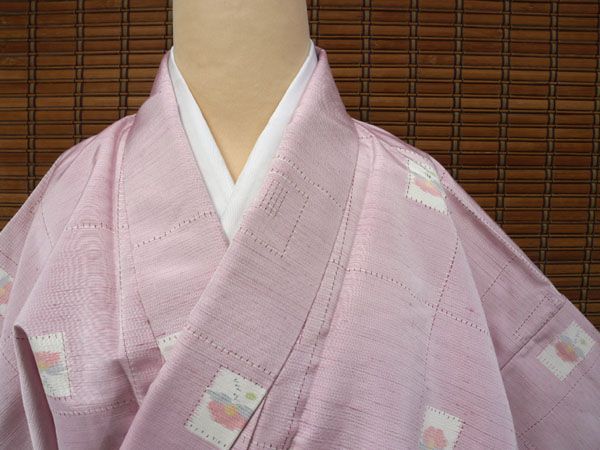 【よそおい】8185越後紬　美品○即決送料無料