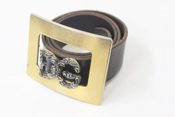 ◎100円～ D＆G ドルチェ＆ガッバーナ レザーベルト ブラウン