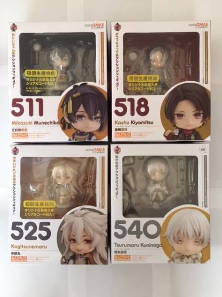 ねんどろいど 刀剣乱舞 三日月/清光/小狐丸/鶴丸セット 初回特典