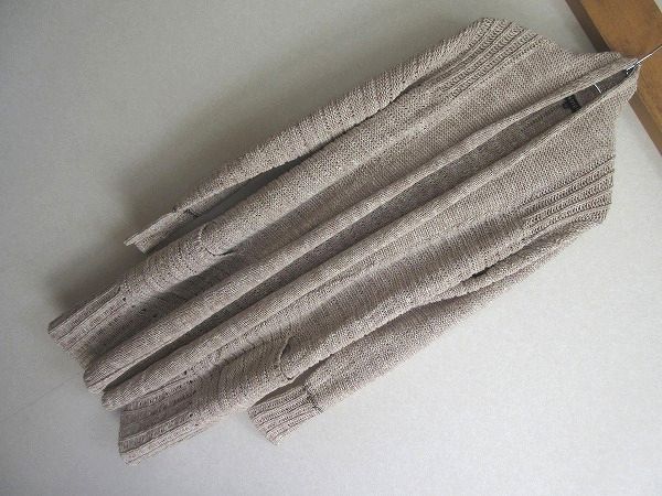 INDIVIインディウ゛ィ コットン素材ロング丈カーディガン