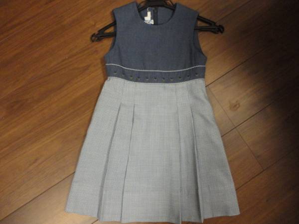 よつば ジャンパースカート ワンピース 115 120 お受験 刺繍