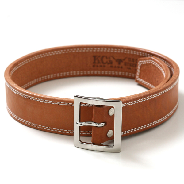 未使用 極厚牛革レザー KC，s ギャリソンベルト 30インチ タン