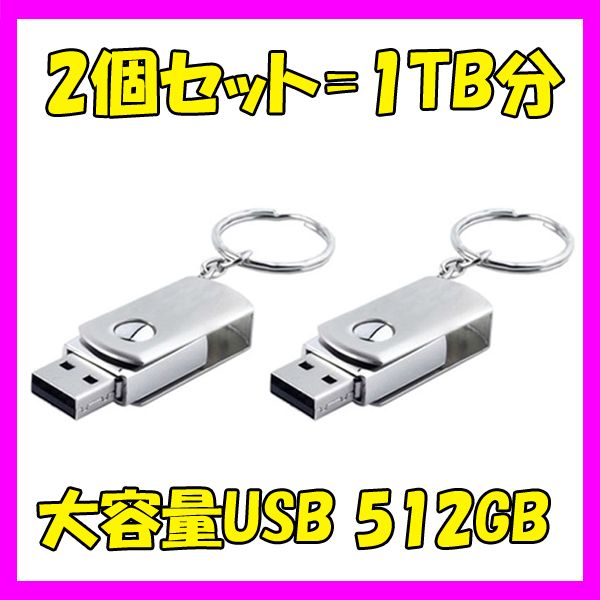 ★1円スタ★USBメモリー512GB 2個セット 合計1TB