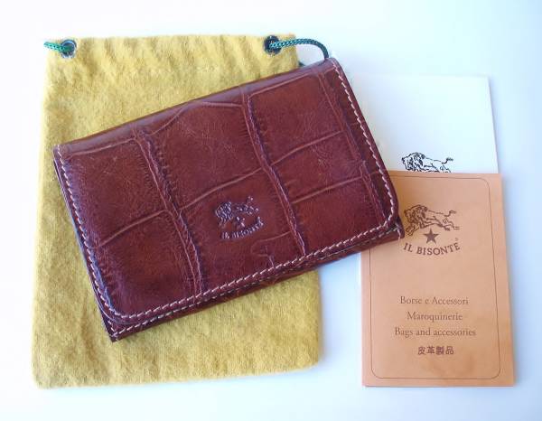イルビゾンテ IL BISONTE カードケース クロコ型押