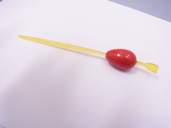 大粒 朱赤 珊瑚 さんご べっこう かんざし 30.02mm 19.69mm