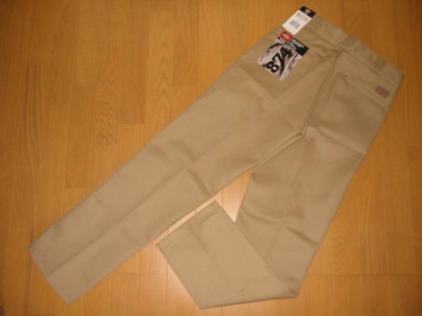 新品★Dickiesディッキーズ★チノパン/ノータック[カーキ][W36】