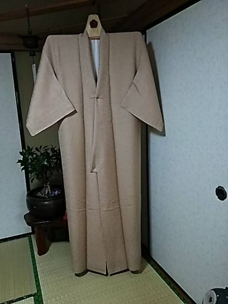 未使用品】丹後ちりめん正絹色無地（本仕立）家紋無 LL