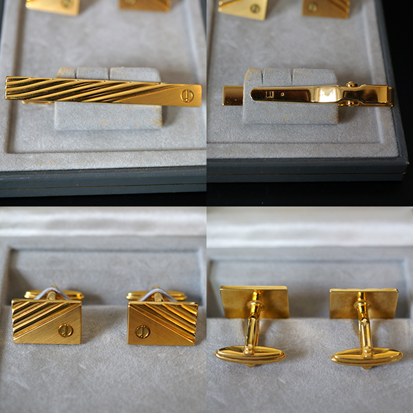 ★ダンヒル★dunhill★タイピンとカフスのセット★ゴールド★