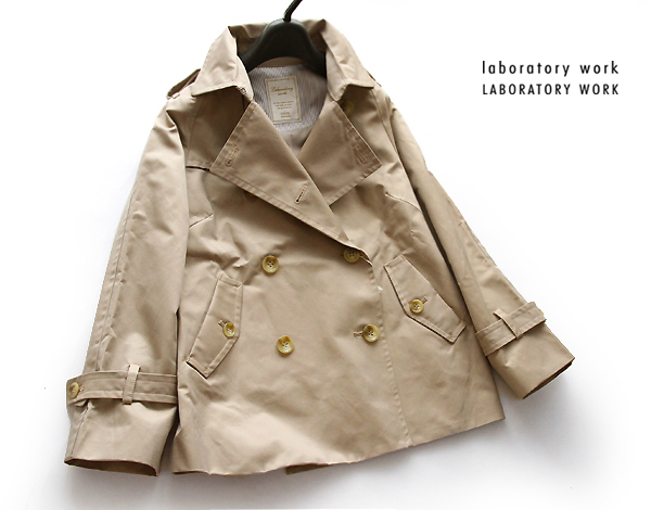 loboratory work ラボラトリーワーク★ショートトレンチコートBE