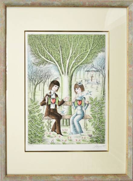 【版画】レイモン・ペイネ「心を開いて」ED196/250