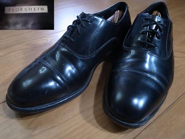 美品 フローシャイム 革靴 ストレートチップ 71/2EEE 約25.5㎝