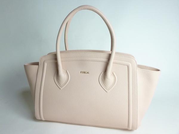 新同品1円FURLA フルラ レザートートバック/カレッジ ピンク