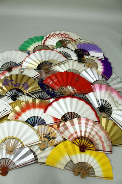 【一輝堂】B19479=扇子★京扇堂など 大量セット 踊り 稽古用