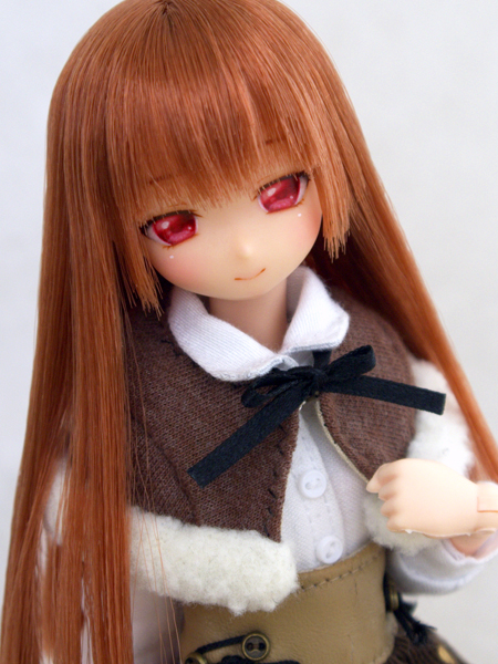 花小鳩* 1/6カスタムヘッド オビツ21-01 赤茶髪赤目