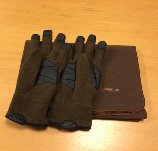 Patagonia パタゴニア フリース マフラー 手袋 セット 茶