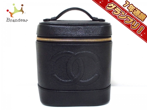 シャネル バニティバッグ 美品 キャビアスキン 黒 CHANEL シャネル バニティバッグ 美品 キャビアスキン 黒 CHANEL