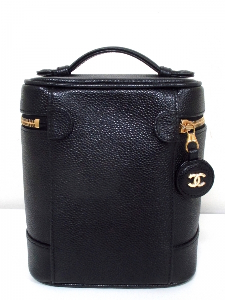 シャネル バニティバッグ 美品 キャビアスキン 黒 CHANEL シャネル バニティバッグ 美品 キャビアスキン 黒 CHANEL