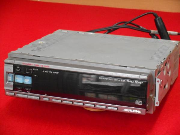 く-96☆アルパイン CDA-7848☆CDデッキ ラジオ 自動車、オートバイ