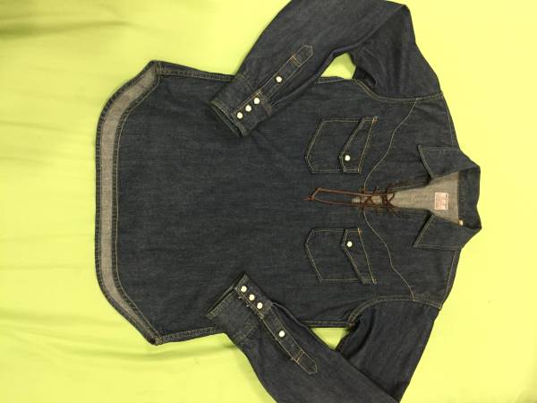 美品フラットヘッドデニムシャツ　40