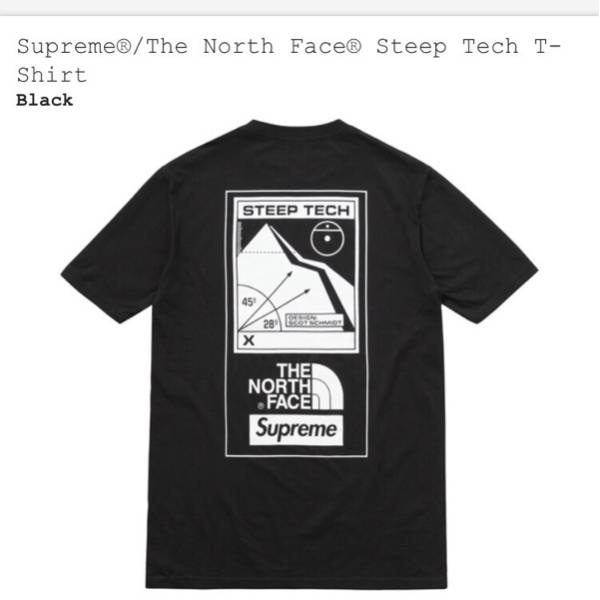 Supreme/The North Face Steep Tech T-Shirt L 半袖Tシャツ 黒 【公式