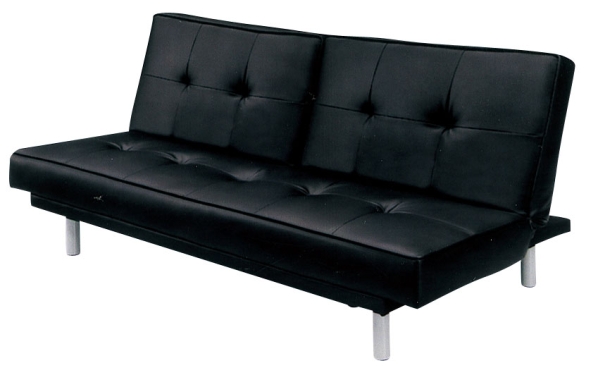 左右別々リクライニング３Ｐソファベッド 　ブラック/モダン