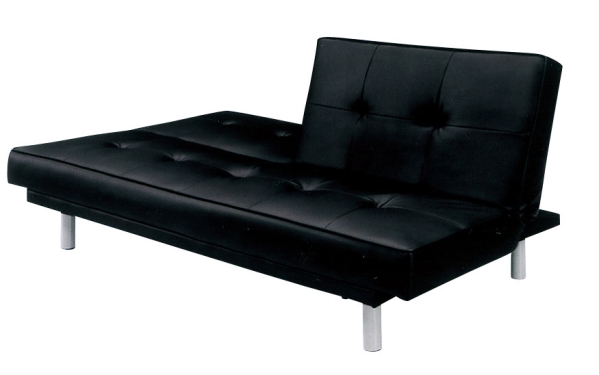 左右別々リクライニング３Ｐソファベッド 　ブラック/モダン