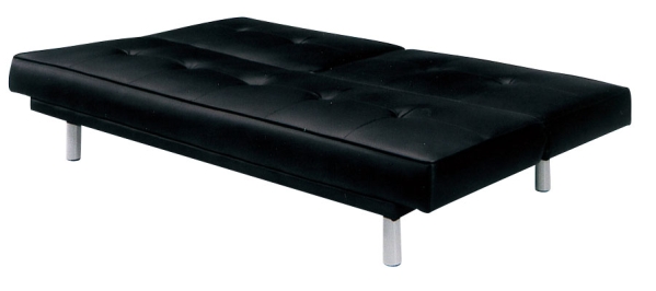 左右別々リクライニング３Ｐソファベッド 　ブラック/モダン