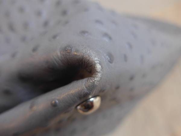 フルラ　オーストリッチ　ハンドバッグ　グレー　正規