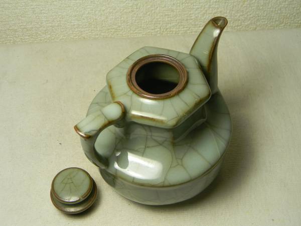 青磁 水注 酒注 酒器 中国美術 古美術 骨董 古道具 アンティーク 煎茶道具 青磁 水注 検中国古美術酒器徳利茶道具急須珍品 古民家や蔵解体 【公式